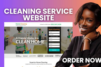 build a modern cleaning service website with online booking