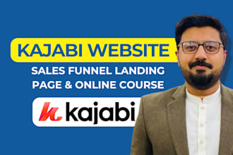 do kajabi website, design kajabi sales funnel landing page, online course