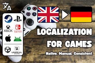 translate and professionally localize your video game into german
