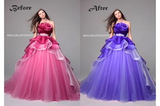 photoshop colour change of products and photo editing