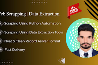 scrape website data and extract it into excel or CSV format