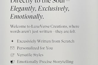 write luxury, deeply emotional custom poetry
