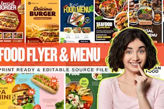 design modern food flyer, food menu, restaurant menu and pricelist
