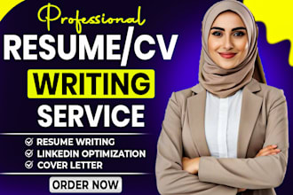 provide resume, cover letter writing and linkedin service