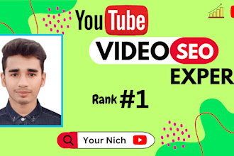 do the best youtube video SEO for organic views, subs and rank and more
