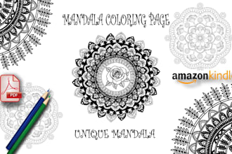 create exclusive mandalas design and line art coloring page