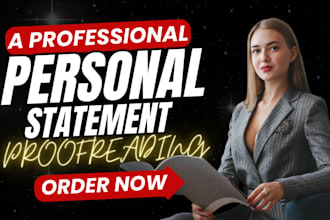 proofread and edit your book, application essays and personal statement
