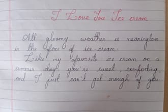 write letters and cards in my neat and clean handwriting
