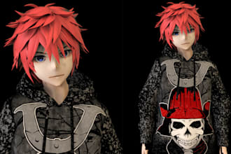 3d model anime character for your vrchat in blender