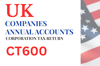 file company annual accounts, corporation tax return to companies house and hrmc