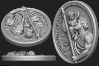do bas relief 3d printing coin model medallion cnc design wall art 3d miniature