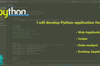 develop python apps using flask pandas numpy and more