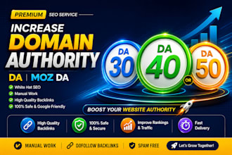 increase your website moz da 50