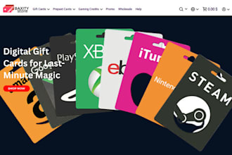 design gift card shopify store loyal card gift box website trading card store