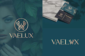 a luxury modern minimal beauty brand or business logo design