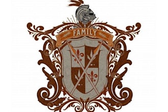 design luxury family crest coat of arms and heraldic logo