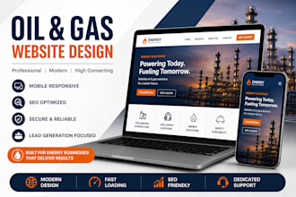 design oil and gas company website, gas company website, heating oil website