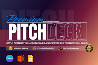 design business powerpoint slide, canva presentation, pitch deck, google slide
