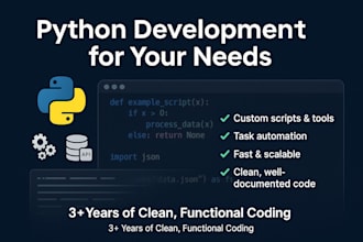 develop python applications or scripts  for your needs