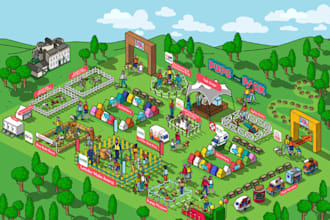 draw campground maps, vector rv park maps, or any site maps in illustrator