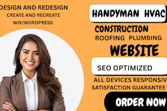 create hvac roofing plumbing solar construction handyman website  google ranking
