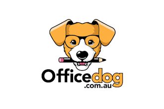 design mascot office equipment and dog products logo