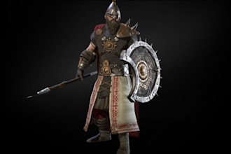 game ready character, 3d asset, 4k texture, retopology, ue5 control rig, animate