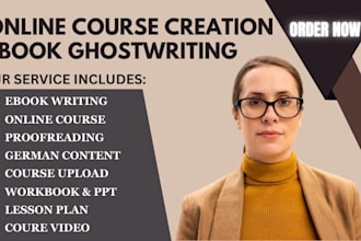 create best selling german course, workbook, online course, lesson plan, PPT