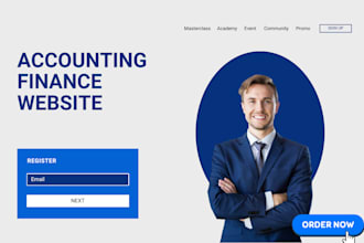 build a responsive accounting website, finance website, income tax website