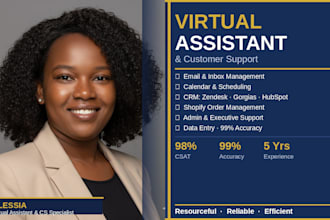 your reliable VA for customer support and admin tasks