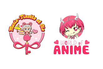 design an anime style logo for vtubers and twitch streamers, fanart or business