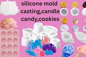 do silicone mold, injection mold, candle, candy, resin, soap for 3d printing