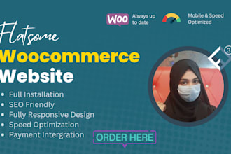 create a custom flatsome design for your woocommerce website