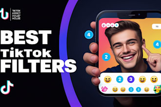create viral tiktok filters, and custom instagram face filters for your page