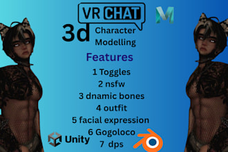 create vrchat, vrchat avatar, 3d avatar, furry avatar vr character and nsfw