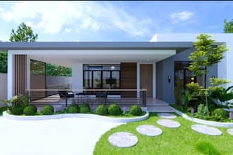 renovate 3d minimalist house,interior tiny house scene, rhino rendering, pangola
