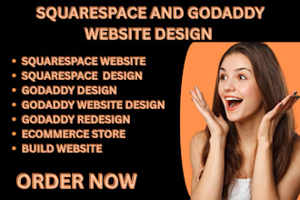 build squarespace and godaddy website or design and redesign ecommerce store