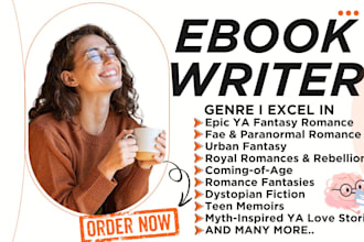 ghostwrite fantasy romance short stories novel for ya readers