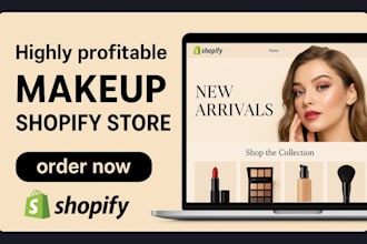 build design profitable makeup shopify makeup store dropshipping makeup website