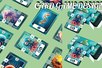 design card game illustration bored game playing card box tcg trading tarot card