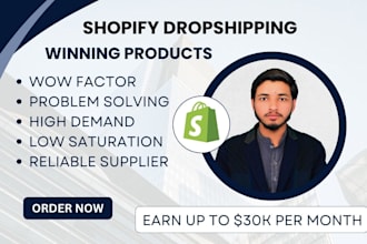 find shopify dropshipping winning product research