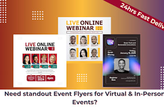 design virtual event webinar promo festival flyers event flyer