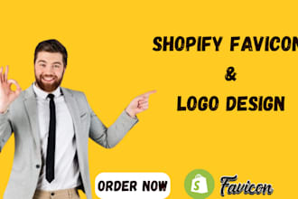 design a creative shopify website logo  banner and shopify favicon design