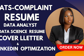 craft a  professional data science resume data analyst tech resume writing