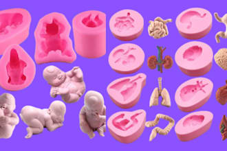 design silicone mold for candy, jewelry, candle, soap, chocolate, resin mold stl