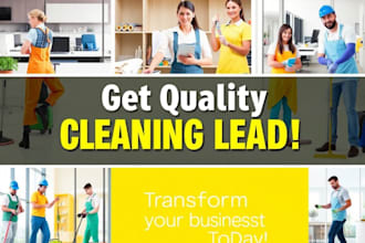 generate commercial cleaning leads, residential cleaning office cleaning leads