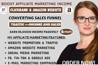 do sales funnel, promote affiliate marketing or clickbank amazon website sales