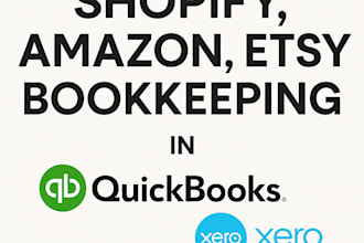 manage your shopify, amazon, and etsy bookkeeping in quickbooks online or xero