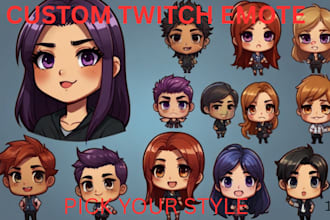 do custom twitch emotes, badges and sub badges that match your streamer brand