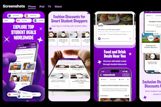 design app screenshots for app store and play store